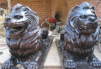 青岛汇丰狮子铜雕塑是由中领雕塑制作的一款狮子…