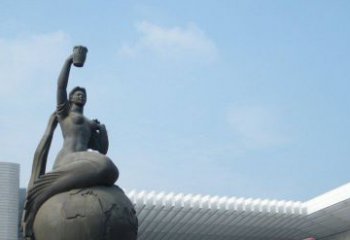 青岛中领雕塑推出的精美雕塑——铜铸地球塑像，…