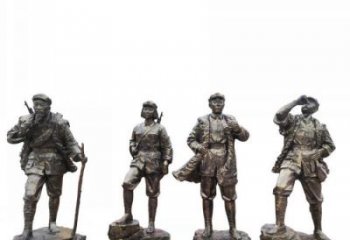 青岛专注制作抗战红军青铜雕塑