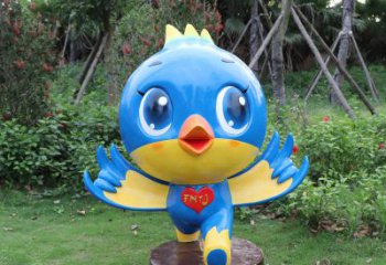青岛蓝色梦幻，玻璃钢鸽子雕塑