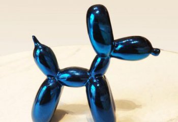 青岛蓝色气球狗雕塑摆件，可定制大小