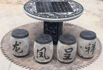 青岛仿古雕塑石桌凳，带来雍容华贵气质