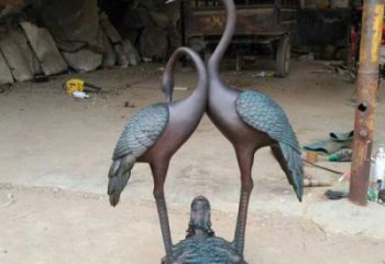 青岛龙龟仙鹤铜雕——传承传统，增添福气