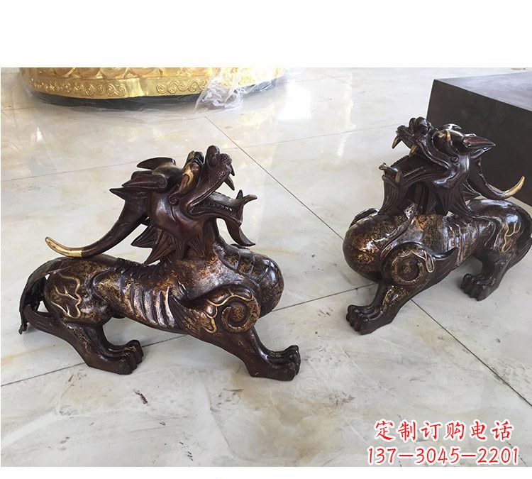 青岛浙江中领雕塑：高质量貔貅铜雕像