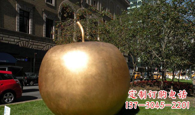 青岛苹果城市景观铜雕