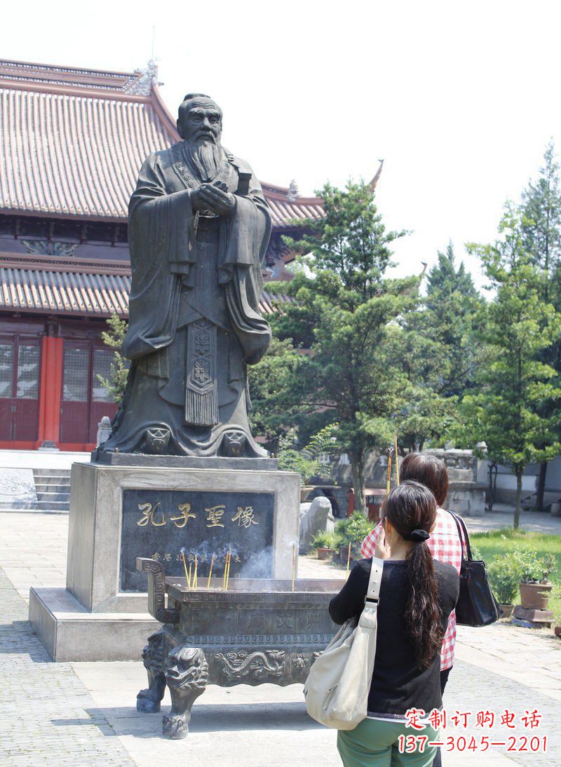 青岛中领雕塑推出精致青铜孔子雕塑,考究工艺,…