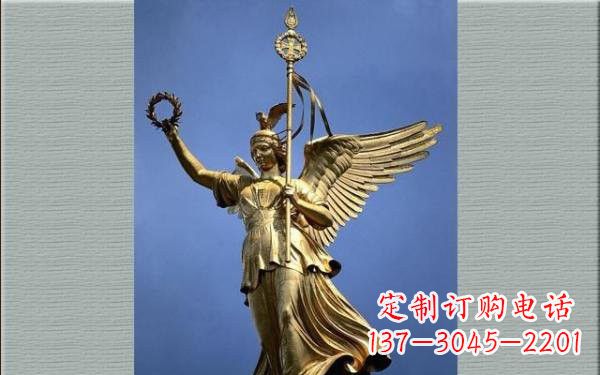 青岛优雅的胜利女神铜雕