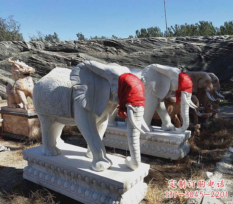 青岛石雕大象别墅，集象美于一体