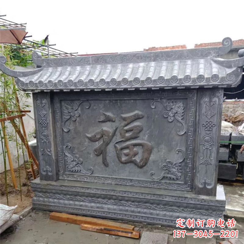 青岛中领雕塑：福字雕塑，点缀婚房庭院