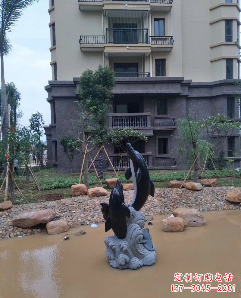 青岛中领雕塑精美海豚雕塑