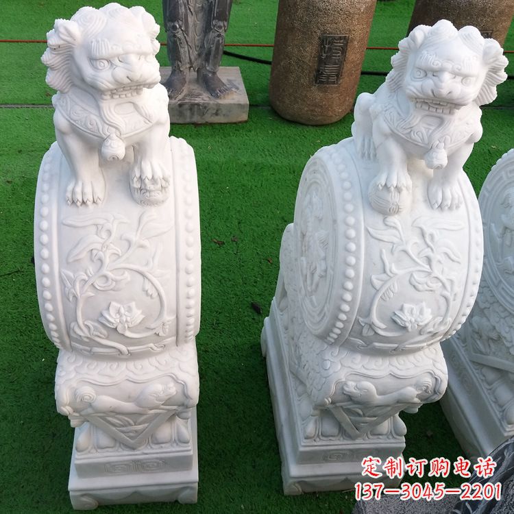 青岛石雕青石貔貅门墩雕塑