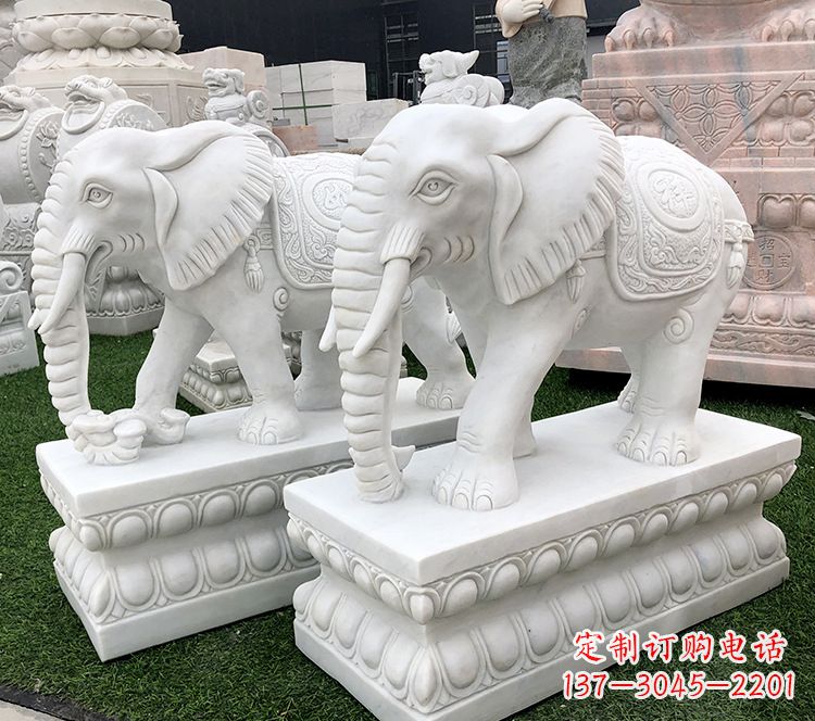 青岛石浮雕大象