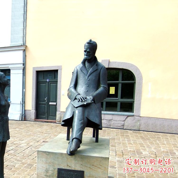 青岛世界名人德国著名哲学家尼采铜雕景观雕塑