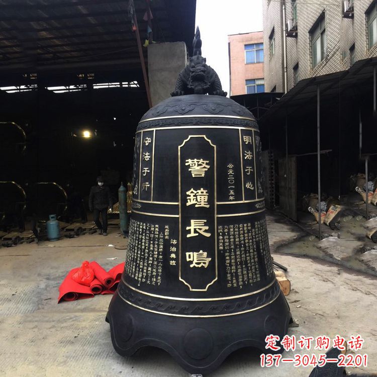 青岛寺庙铜钟雕塑