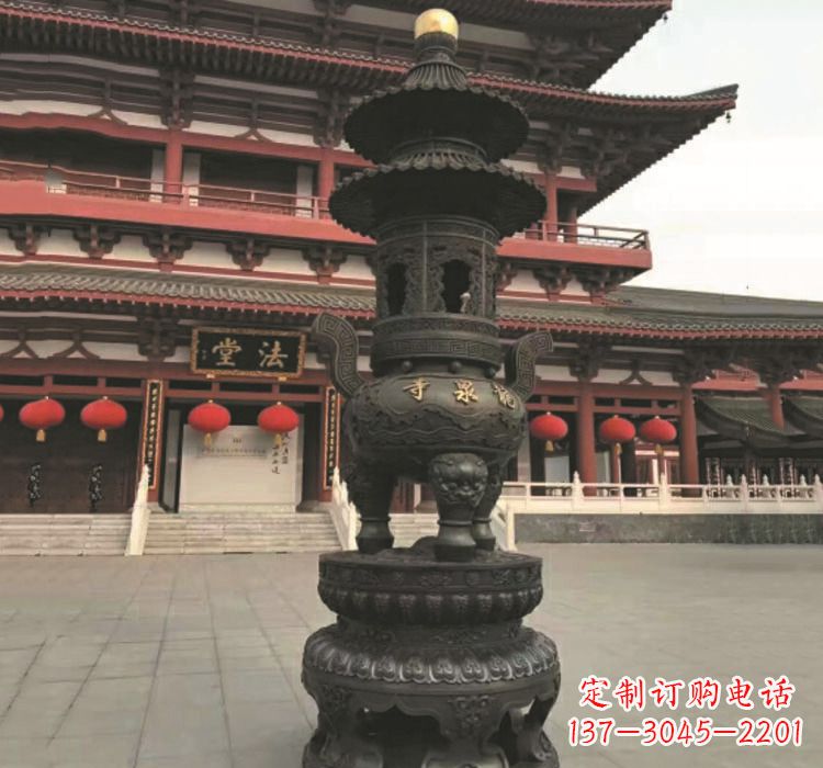 青岛寺庙香炉铜雕222