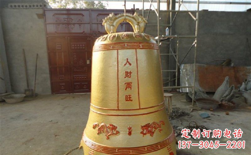 青岛寺庙铸铜钟雕塑