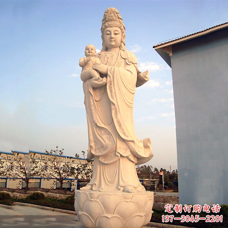 青岛送子观音石雕
