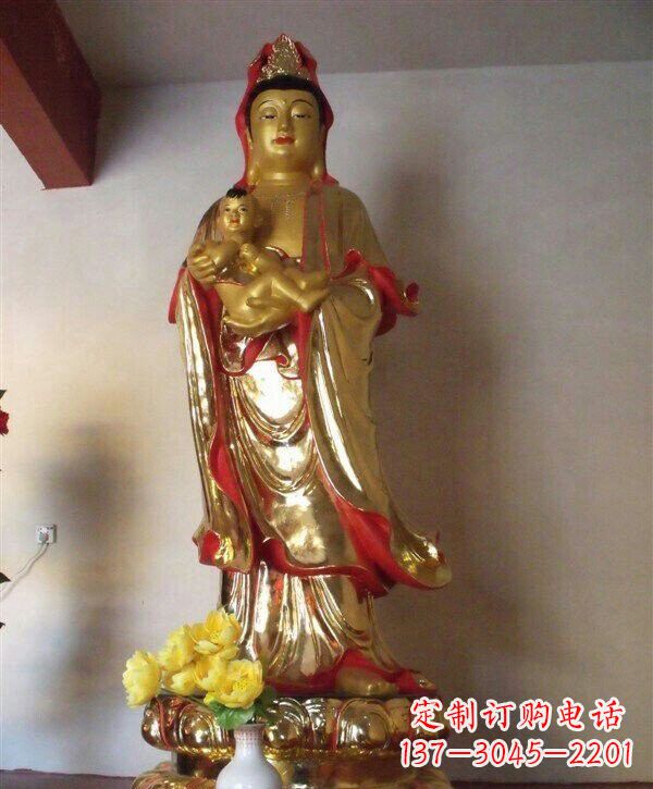 青岛送子观音铜雕 (2)