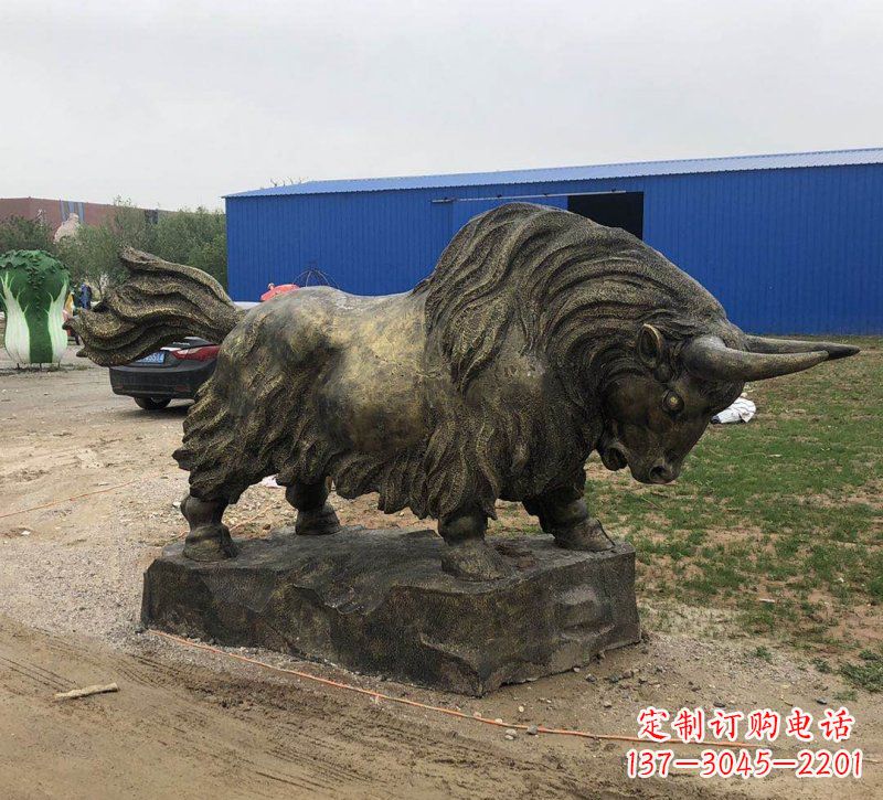 青岛铜雕奔牛雕塑