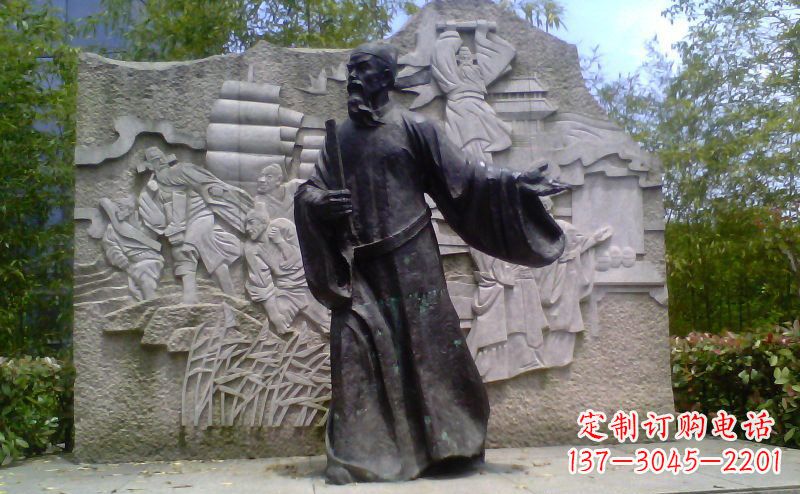 青岛铜雕古代名人雕塑