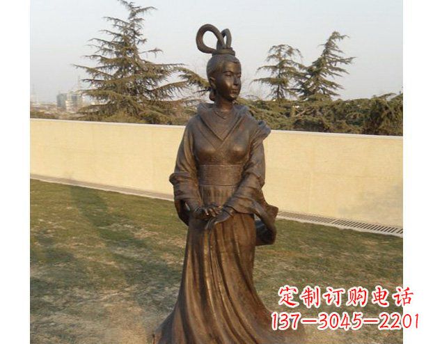 青岛铜雕古代美女人物雕塑