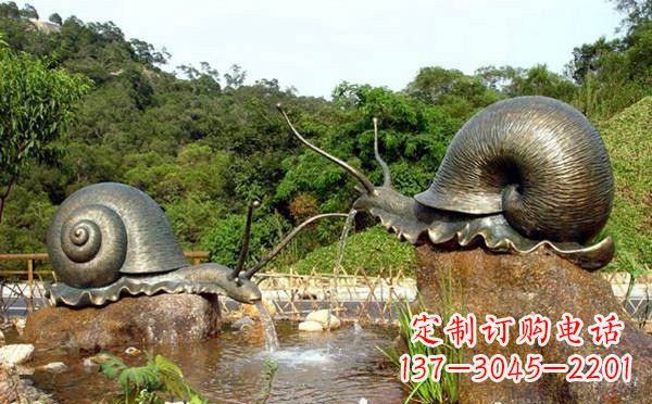 青岛铜雕喷水蜗牛