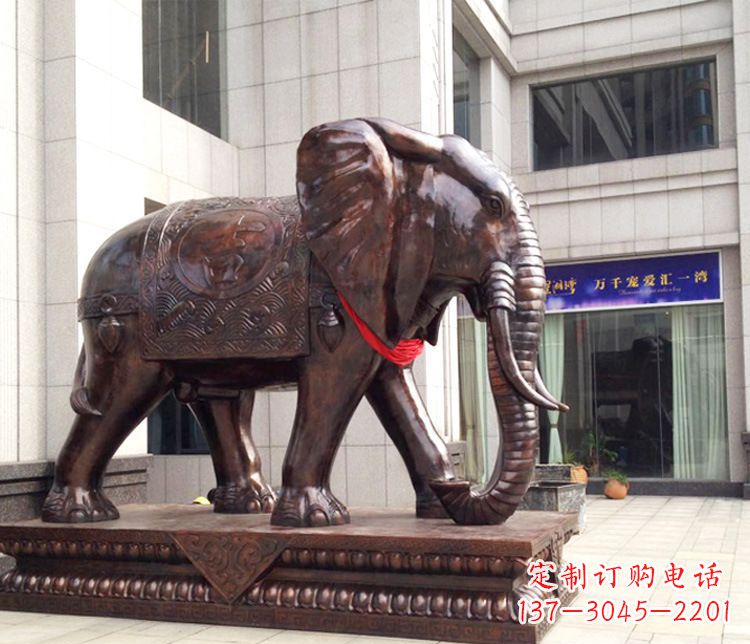 青岛铜雕企业招财大象
