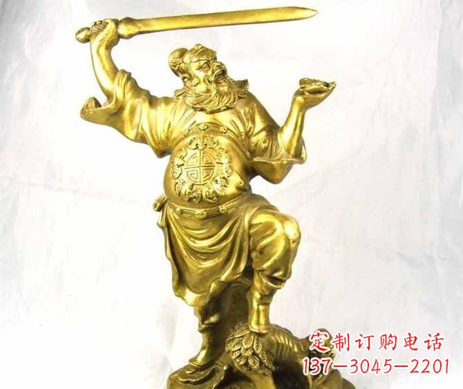 青岛铜雕赵公明古代人物雕塑