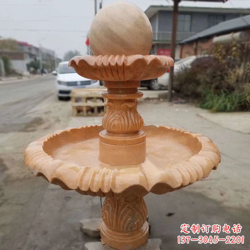 青岛晚霞红风水球