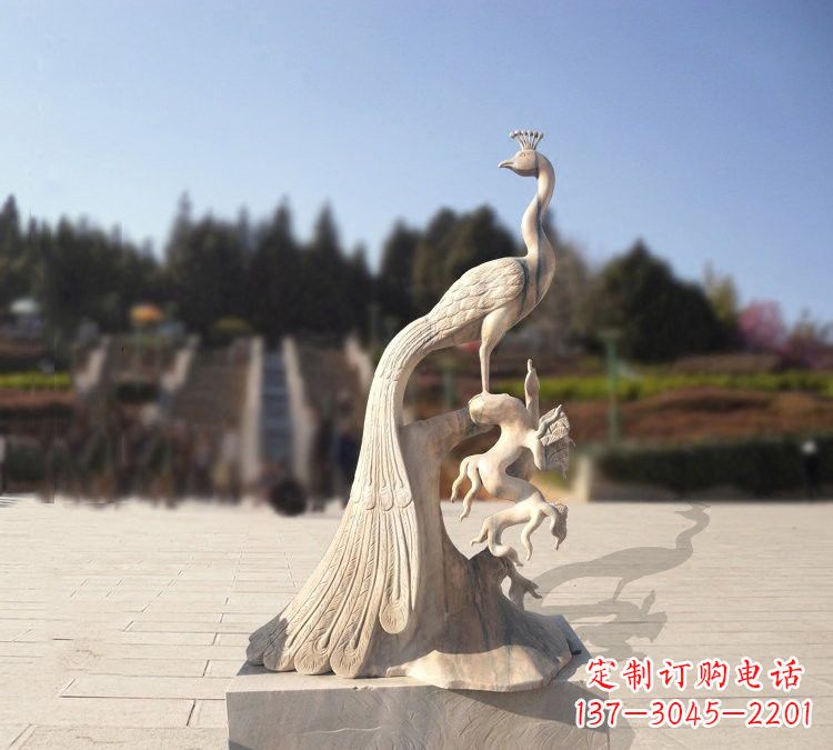 青岛晚霞红孔雀石雕