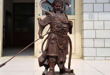 青岛唯美古典风格关公铜雕像