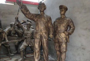 青岛青年时期毛主席铜雕，纪念未来的英雄