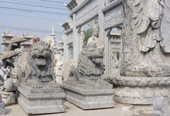青岛西洋古典青石狮子雕塑