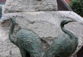 青岛青铜仙鹤公园动物雕塑--令人叹为观止的完美艺术品