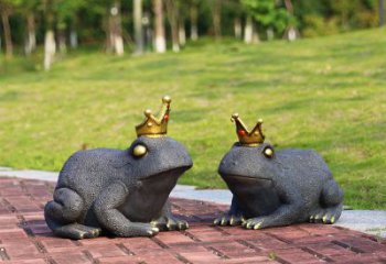 青岛青蛙王子玻璃钢动物雕塑摆件，温馨家居装饰佳品