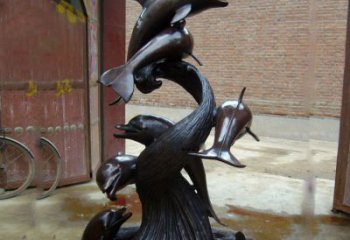 青岛尊贵华丽的海豚雕塑