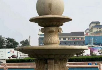 青岛引领时尚的砂岩大型喷泉雕塑