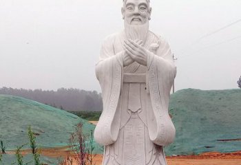 青岛中领雕塑：精致雕刻的少海公园孔子雕像