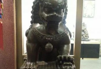 青岛中领雕塑的铜质静谧雄狮雕塑是一件优雅而充…