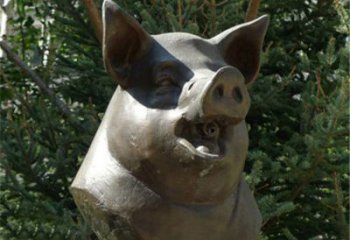 青岛十二生肖猪首铜雕，让你敬佩万年历史的艺术精髓