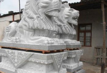 青岛港币狮子雕塑，华丽展现华夏气势