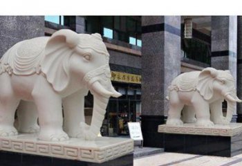 青岛最佳选择——石雕酒店大象雕塑
