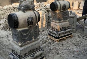 青岛定制大象雕塑石雕门墩，传承中国古典文化