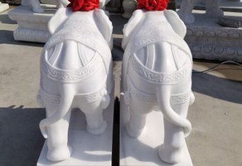 青岛精美大象雕塑天然水晶石材塑造
