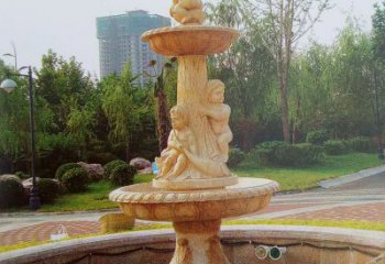 青岛石雕喷泉龙头——美观优雅的水景定制