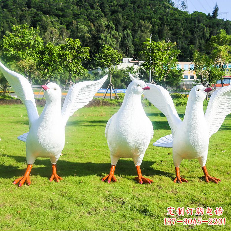 青岛信阳师院和平鸽雕塑
