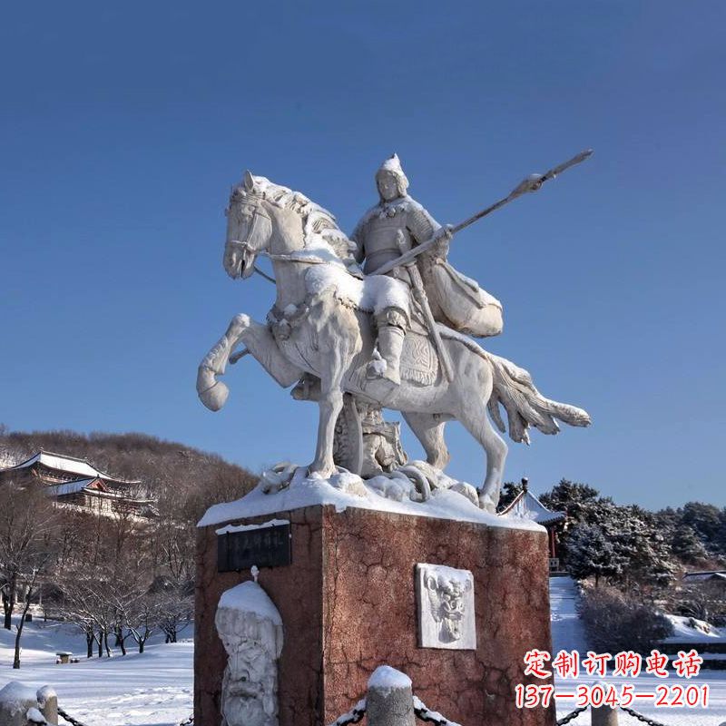 青岛薛仁贵骑马雕像-中国历史名人唐朝名将景区景观雕塑