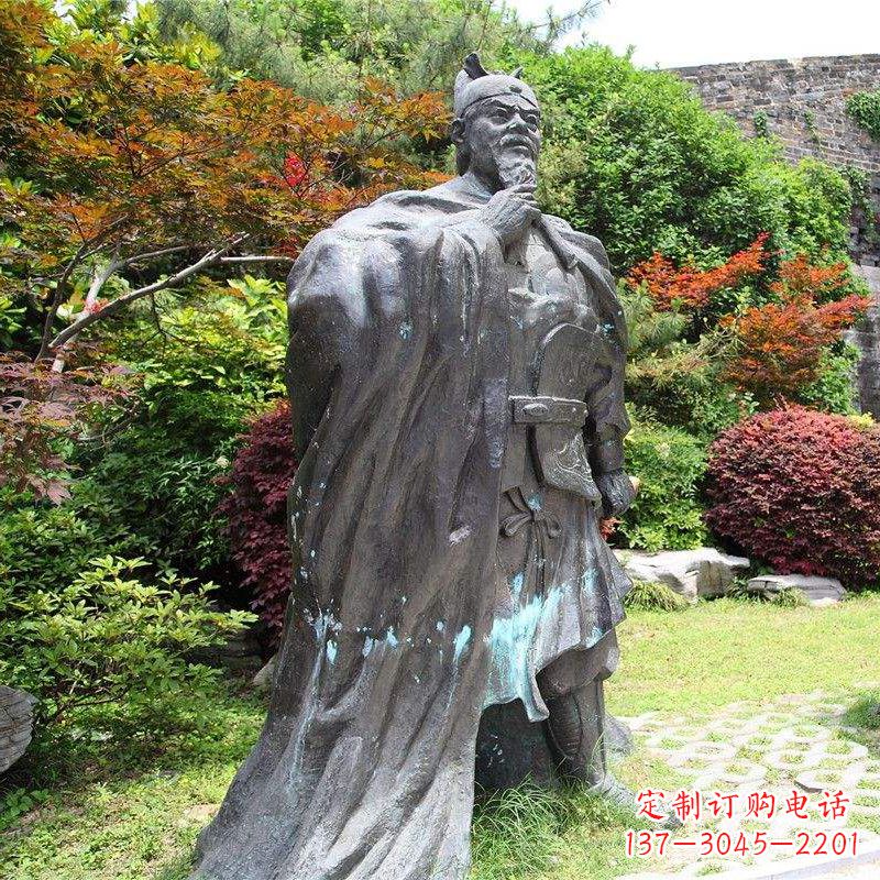 青岛园林历史人物明太祖朱元璋雕塑