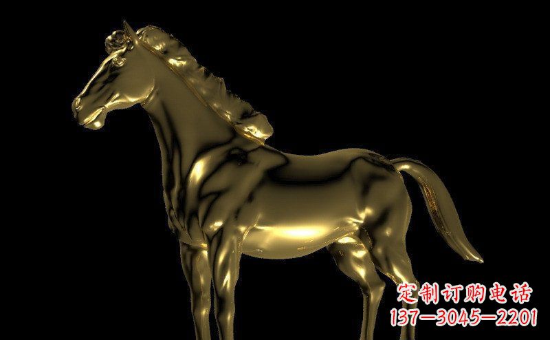 青岛园林马动物景观铜雕