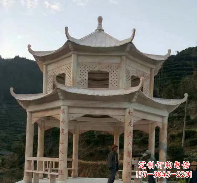 青岛园林石雕凉亭